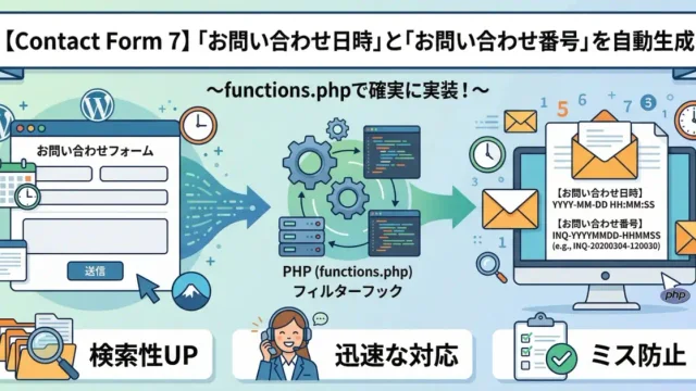 Contact Form 7にお問い合わせ番号とお問い合わせ日時を自動生成する方法（PHP実装）